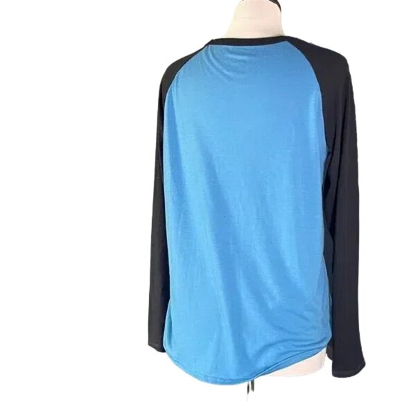 Cherokee Blue and Black Long Sleeve Tee - Picture 2 of 2